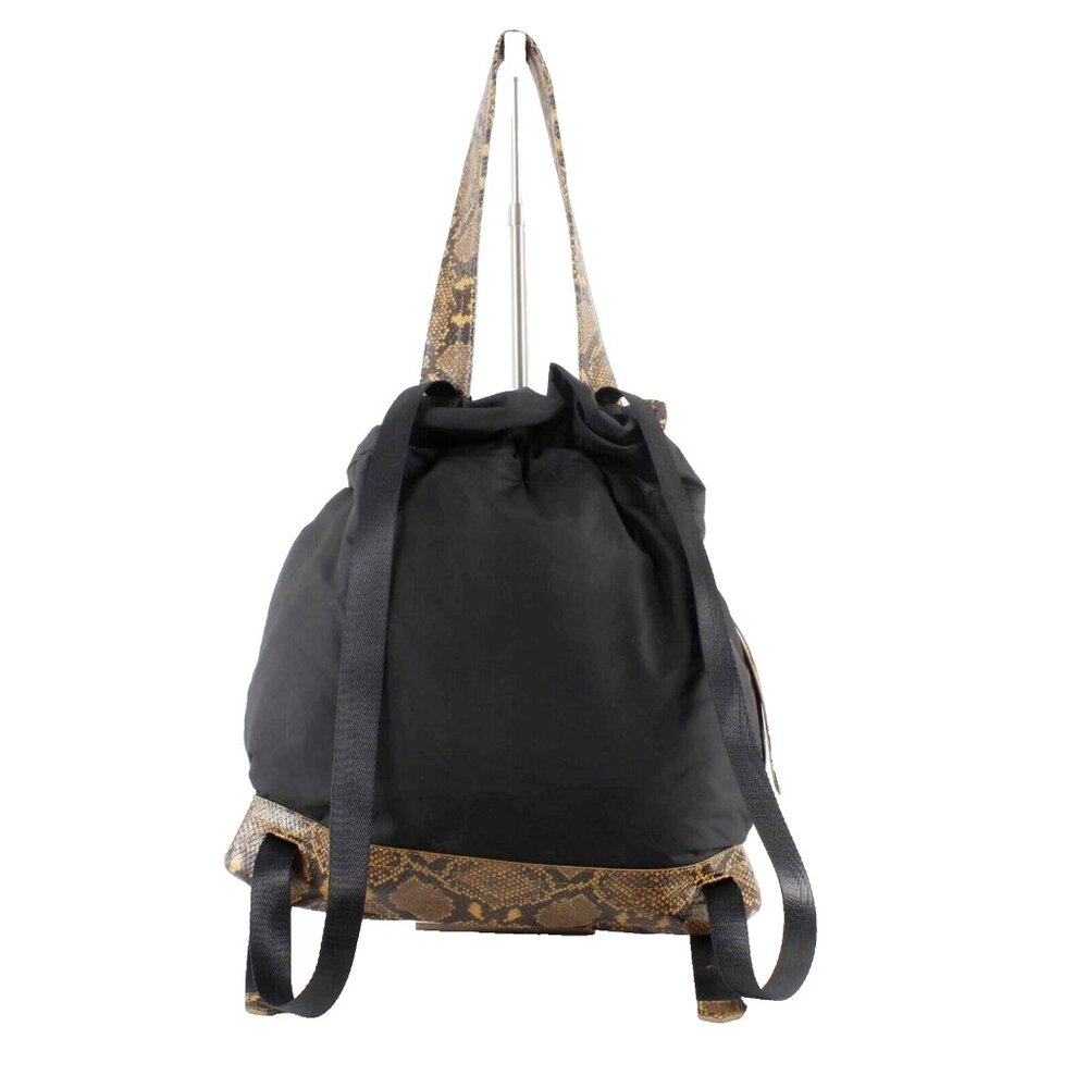 Elizabeth And James 15 X 16 X 3 Brown Reptile Leather Backpack Purse - Picture 2 of 5